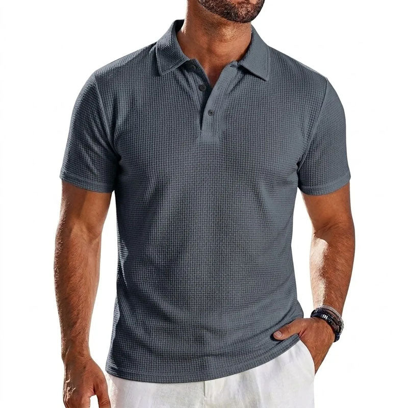 Noah | Waffle Texture Short Sleeve Polo 1