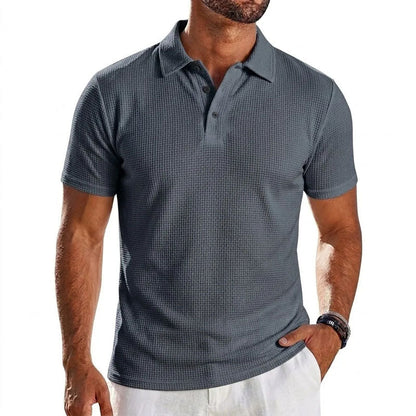 Noah | Waffle Texture Short Sleeve Polo 1