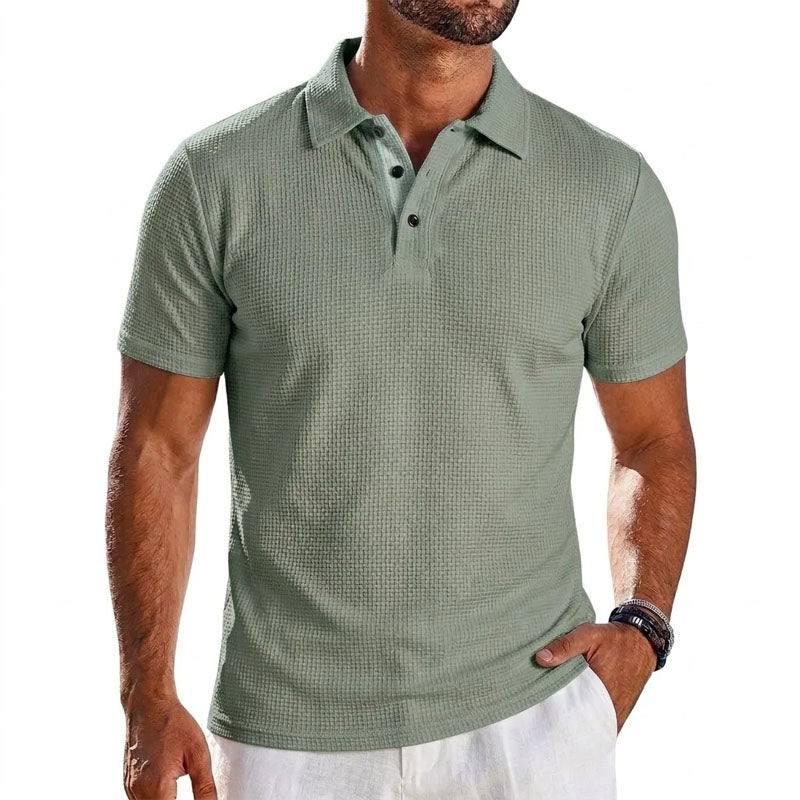 Noah | Waffle Texture Short Sleeve Polo 2