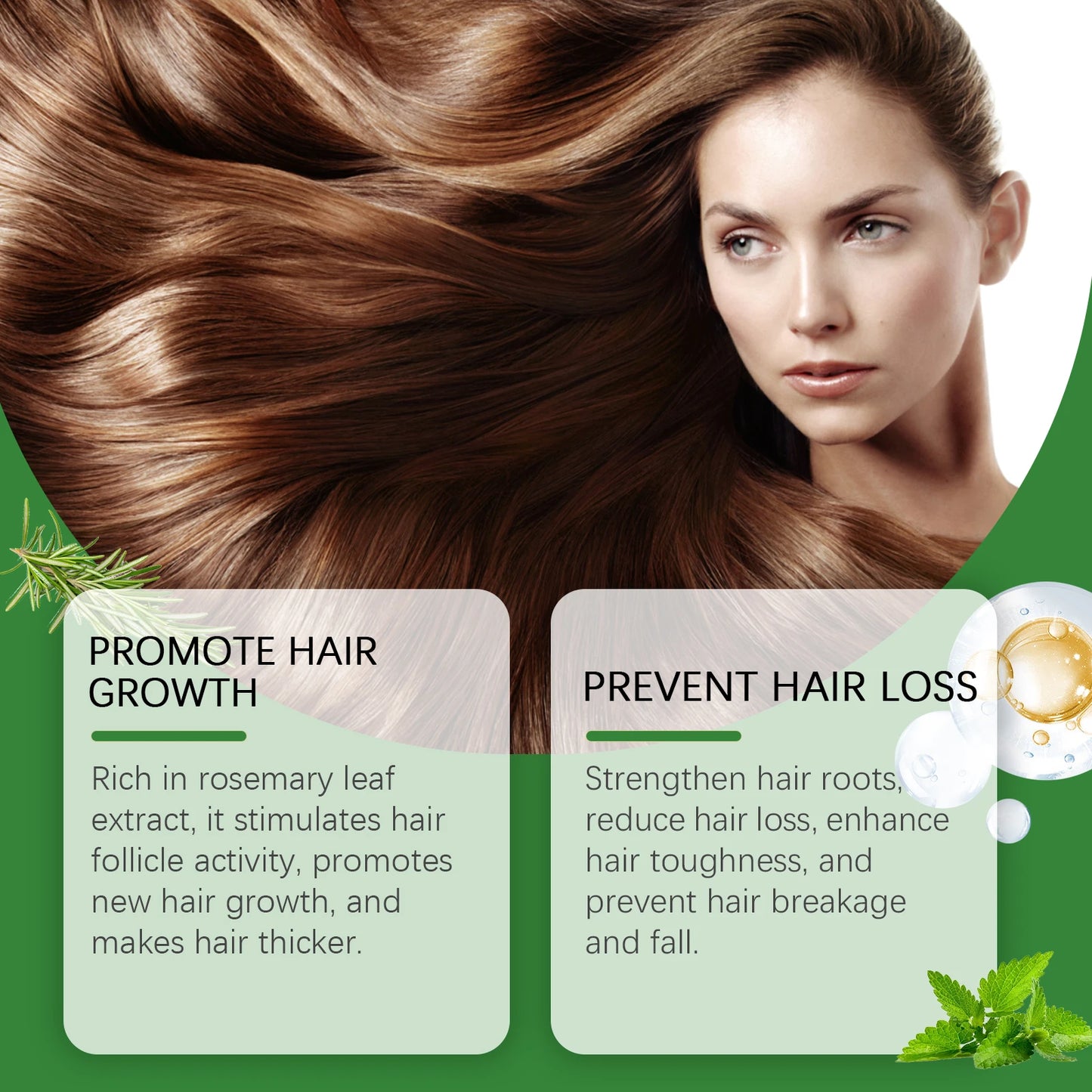 Nourish & Grow | Rosemary Hair Growth Spray with Rice Water for Hydration and Thickness 3