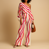 Off-shoulder balloon sleeve top and pants set for women | Amari 0
