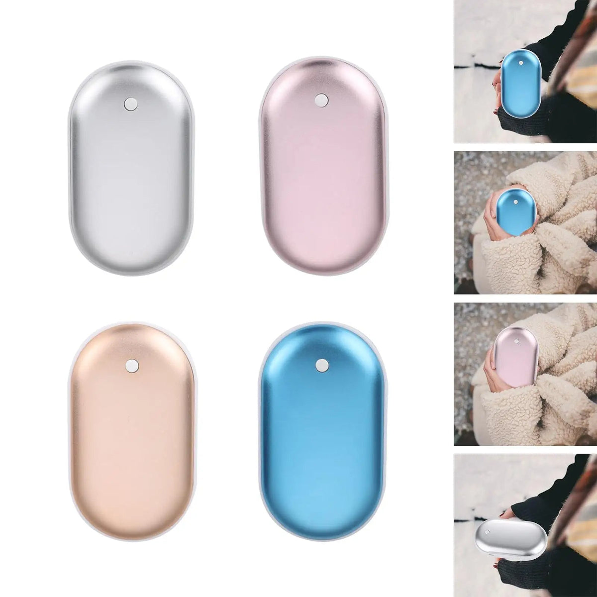 Cozy Companion | Rechargeable Hand Warmer with Double-Sided Heating | Stylish Gold Finish for Comfort Anywhere 2
