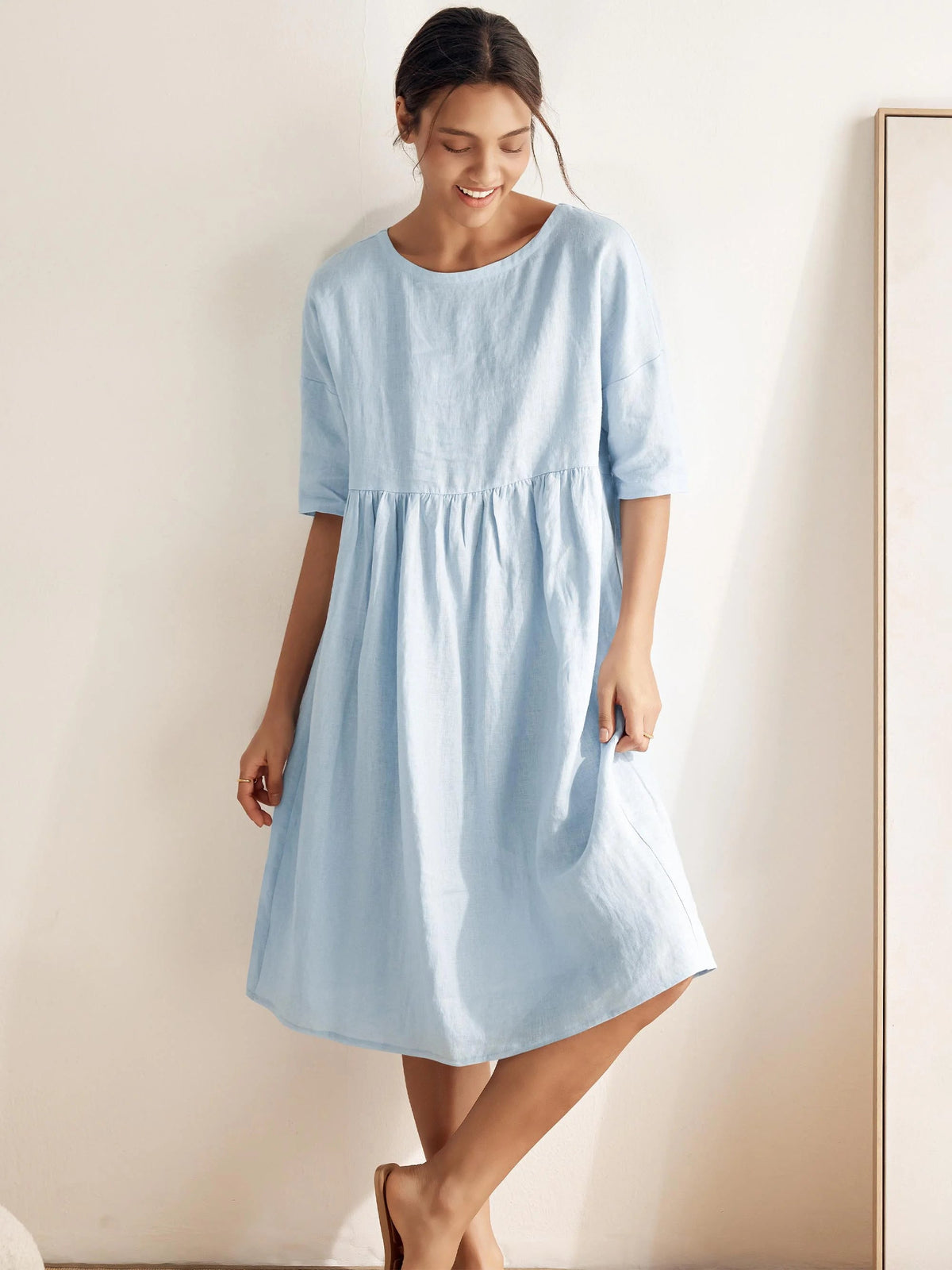 Olivia | Elegant Lightweight A-Line Summer Dress for Wedding Guests 0