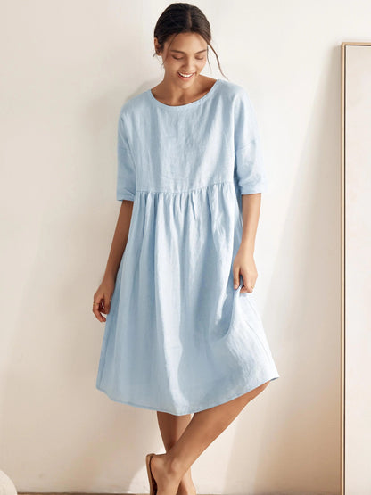 Olivia | Elegant Lightweight A-Line Summer Dress for Wedding Guests 0