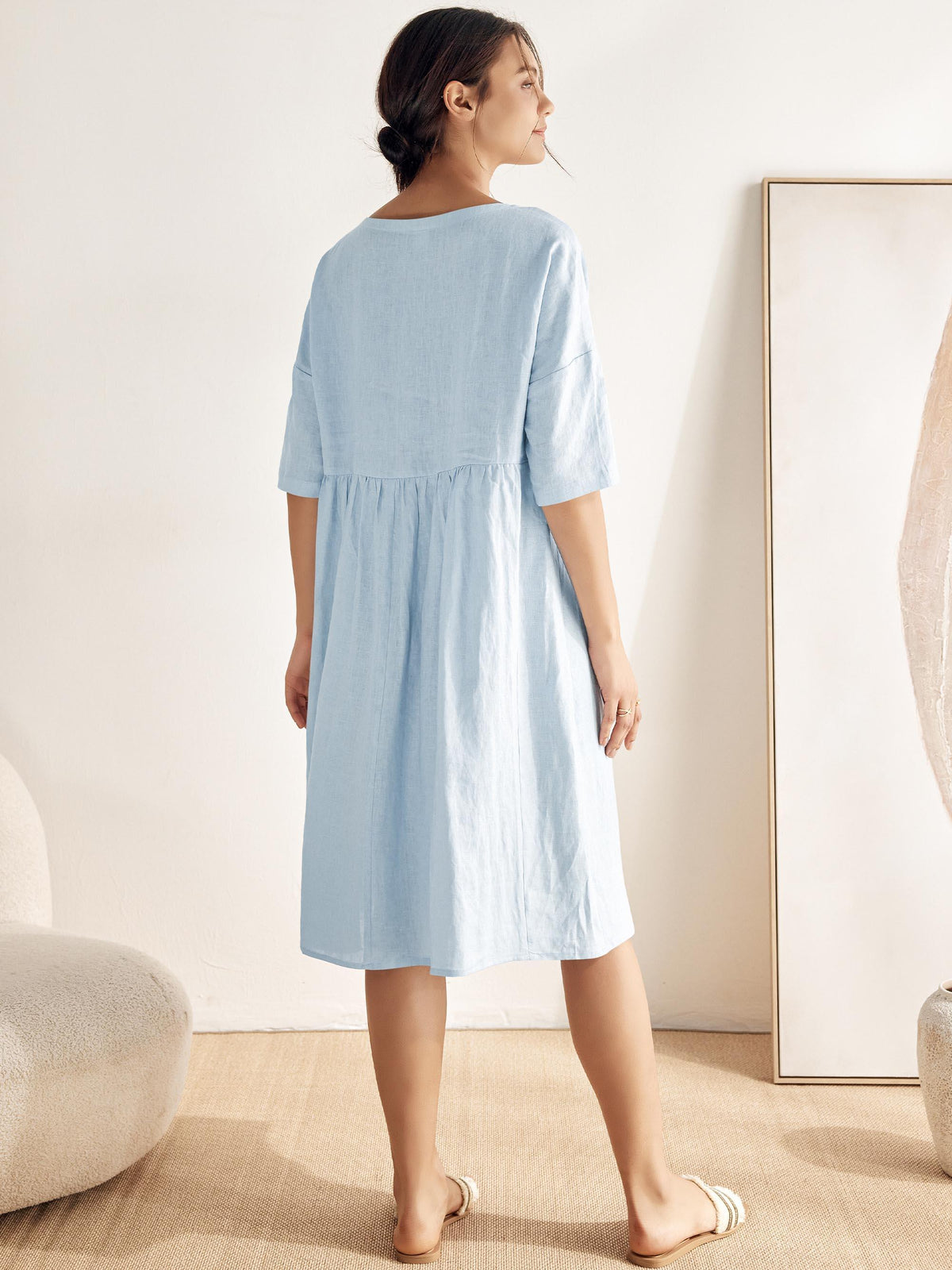 Olivia | Elegant Lightweight A-Line Summer Dress for Wedding Guests 5
