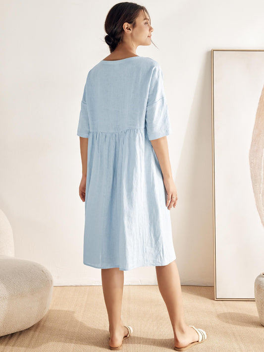 Olivia | Elegant Lightweight A-Line Summer Dress for Wedding Guests 5