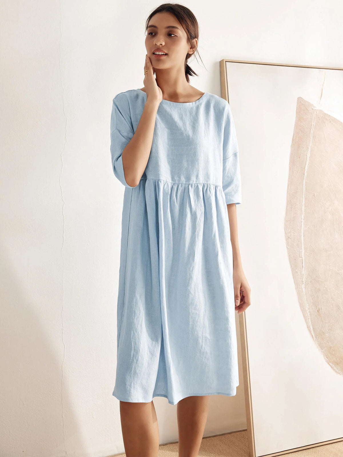 Olivia | Elegant Lightweight A-Line Summer Dress for Wedding Guests 8