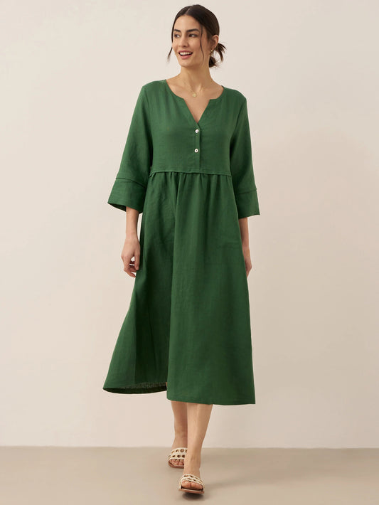 Olivia | Elegant Loose Fit White Maxi Dress for Women 10