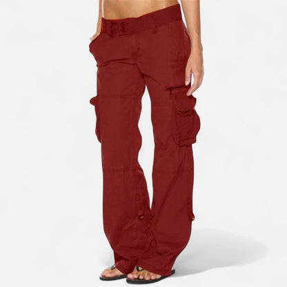 Olivia | Relaxed Black Cargo Pants for Women 0