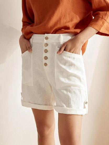 Olivia | Stylish Relaxed Linen Women's Shorts 1