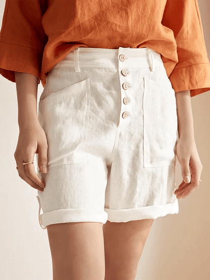 Olivia | Stylish Relaxed Linen Women's Shorts 2