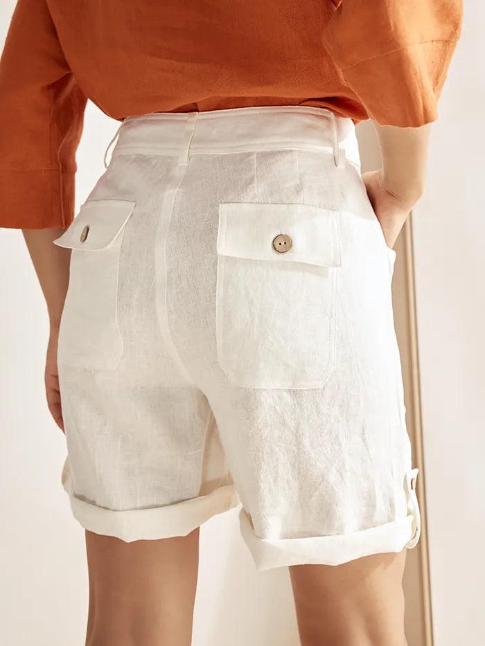 Olivia | Stylish Relaxed Linen Women's Shorts 3