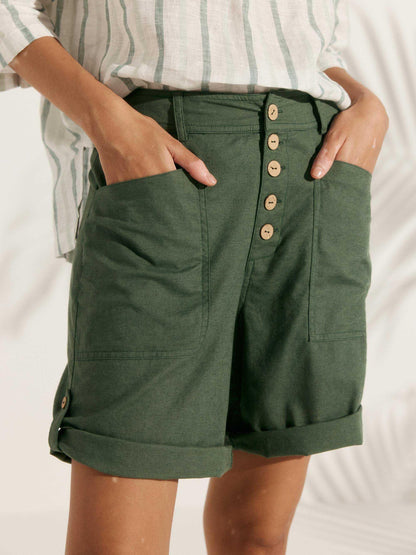 Olivia | Stylish Relaxed Linen Women's Shorts 8