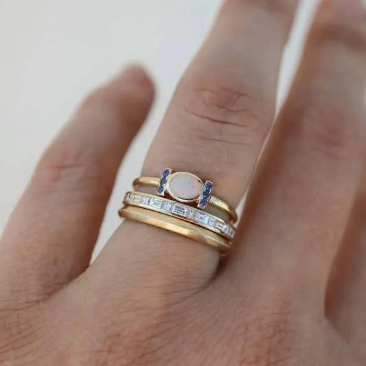 Oprah - Vintage Golden Opal Ring Assortment 0