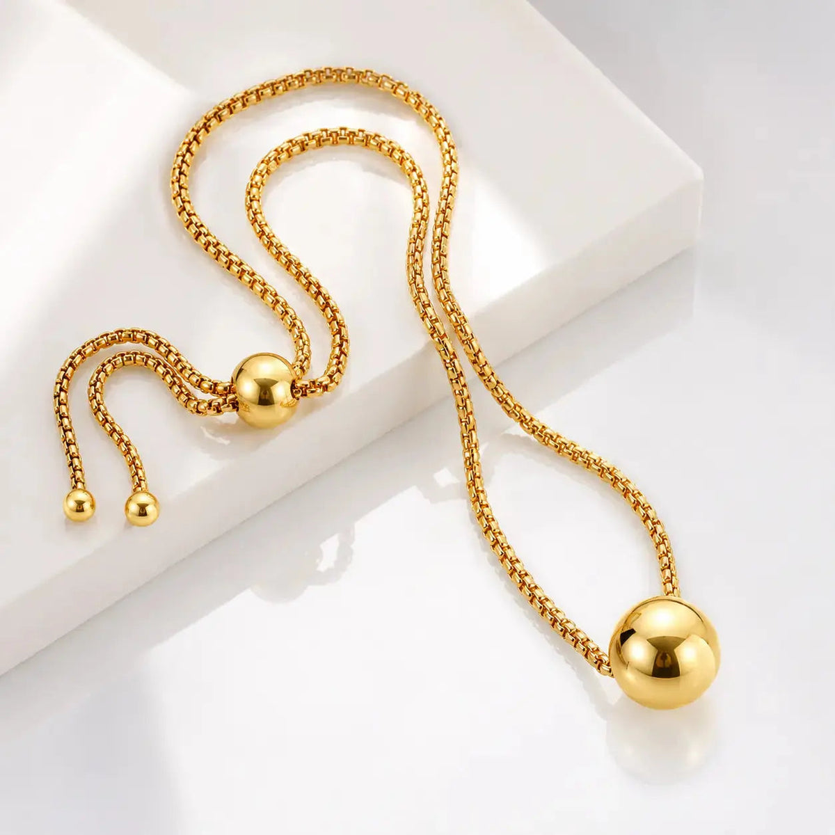 Orbit Ball Pendant Necklace - 18K Gold Plated 2