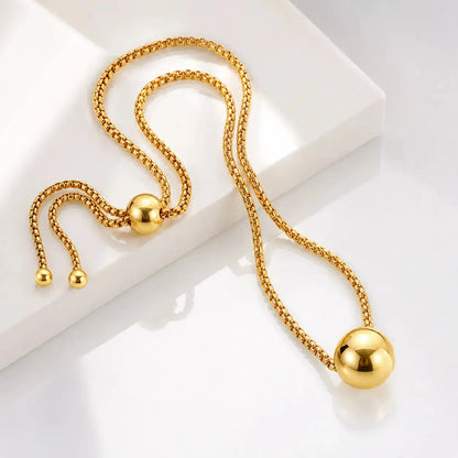 Orbit Ball Pendant Necklace - 18K Gold Plated 2