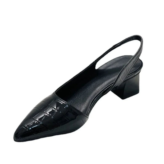 Orthopaedic Croco Brown Heels - Lara 5