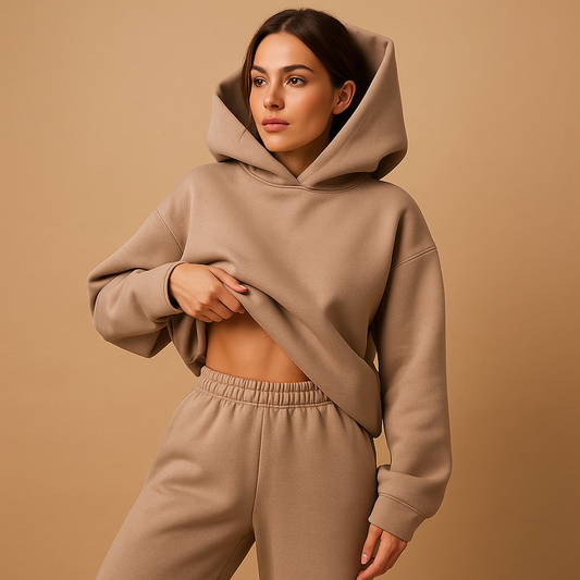 Oversized hoodie and jogger set for women | Hazel 0