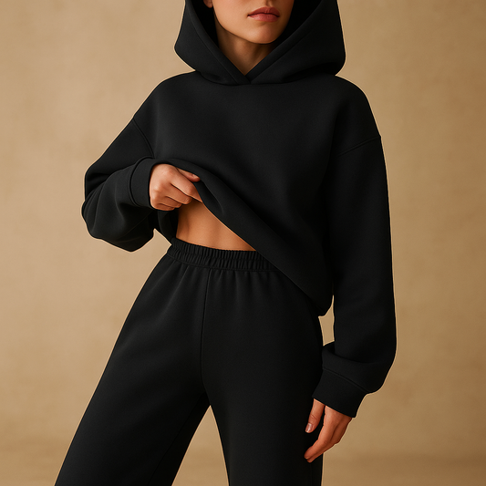 Oversized hoodie and jogger set for women | Hazel 1