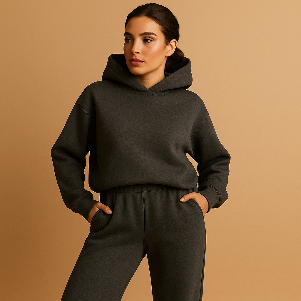 Oversized hoodie and jogger set for women | Hazel 3