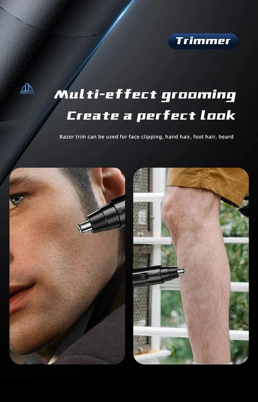 PROFESSIONAL PAINLESS NOSE & EAR HAIR TRIMMER FOR MEN AND WOMEN - RECHARGEABLE 1