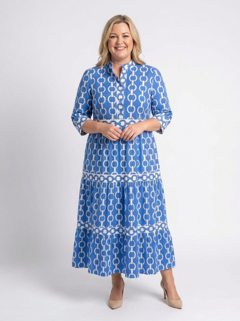 Paisley | Women's Chain Print Midi Dress 3