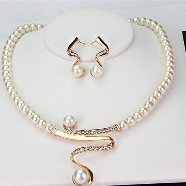 Pearl Jewelry Collection: Necklace and Earring Set 0