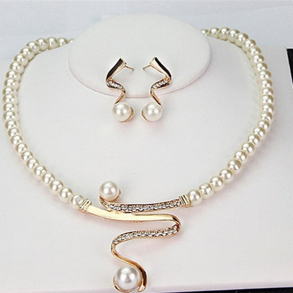 Pearl Jewelry Collection: Necklace and Earring Set 0