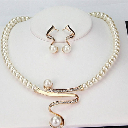Pearl Jewelry Collection: Necklace and Earring Set 0