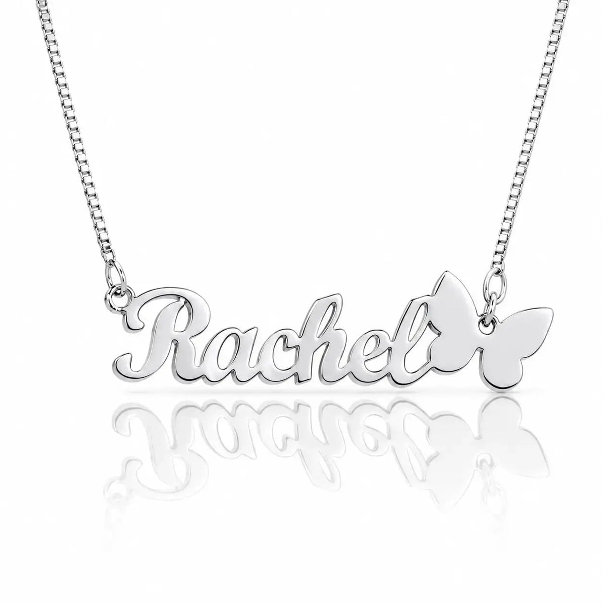 Personalized Butterfly Name Necklace in 925 Sterling Silver 5