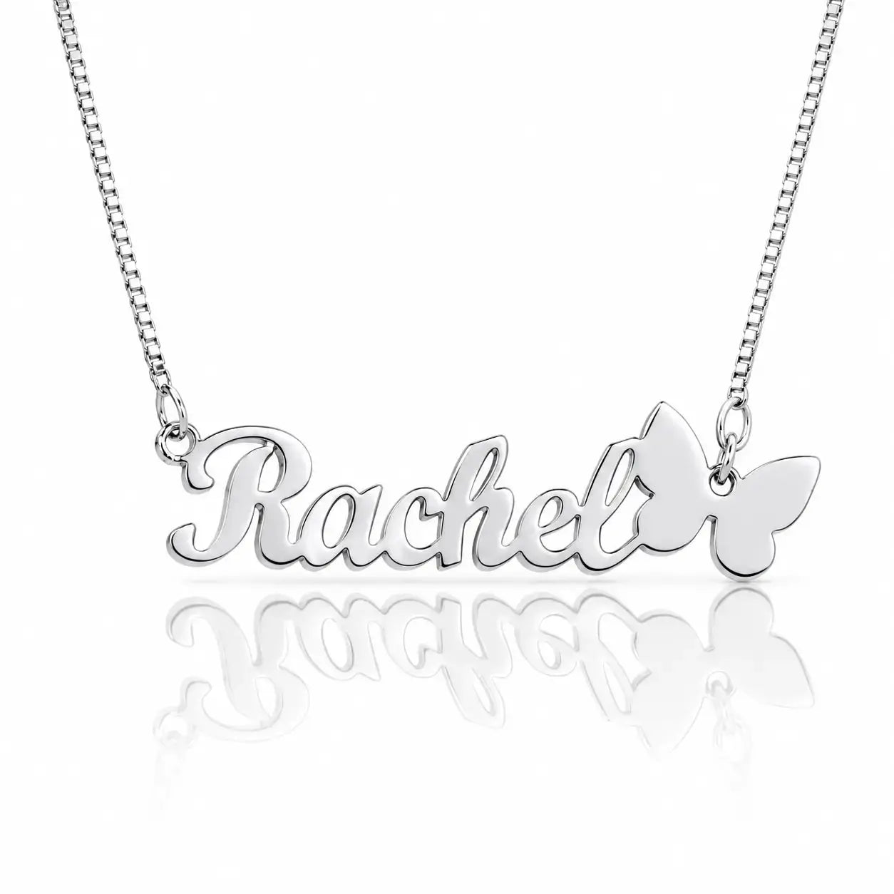 Personalized Butterfly Name Necklace in 925 Sterling Silver 5