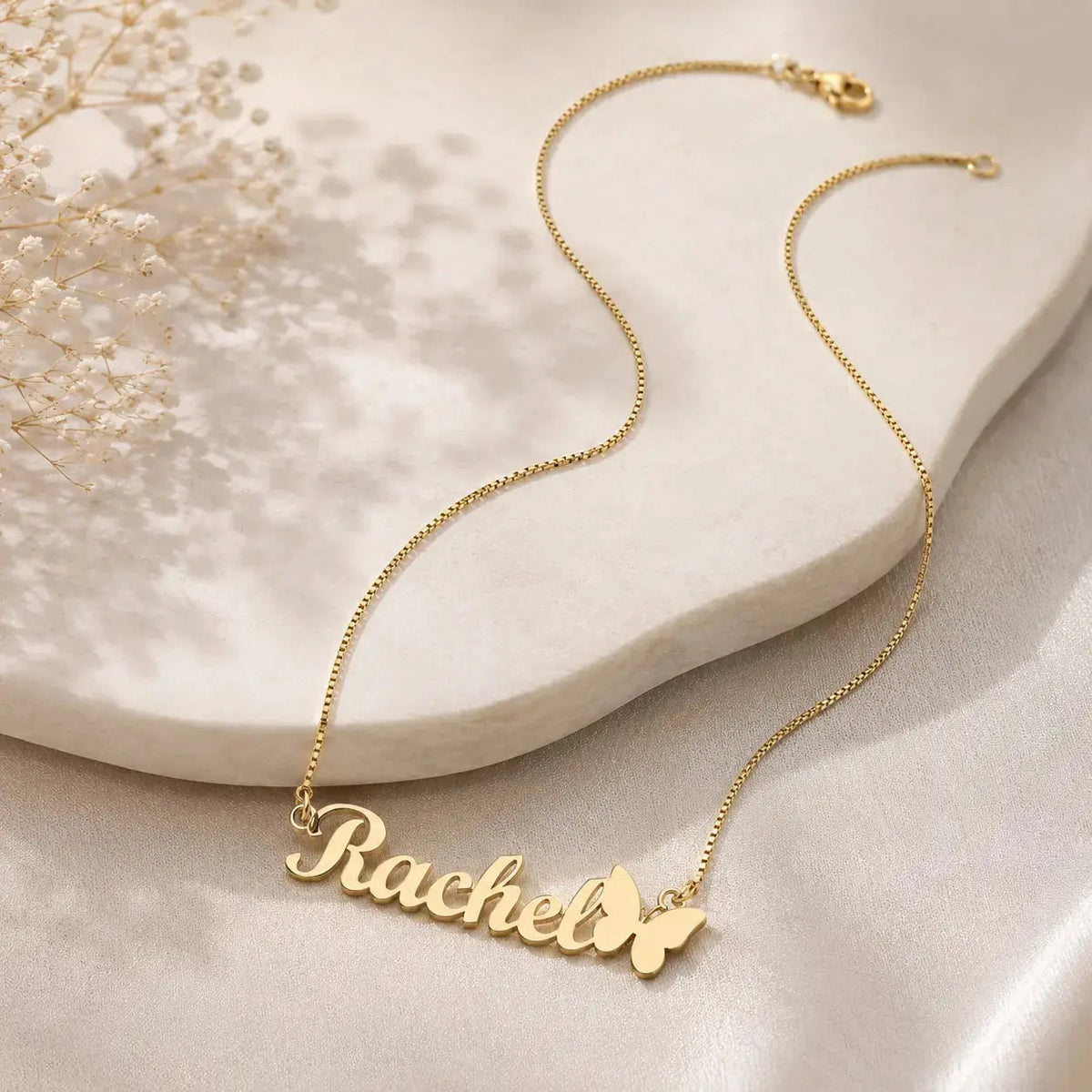 Personalized Butterfly Name Necklace in 925 Sterling Silver 7