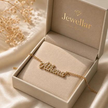 Personalized Diamond-Set Name Necklace in 925 Sterling Silver 4