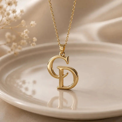 Personalized Intertwined Initials Necklace in 925 Sterling Silver 1