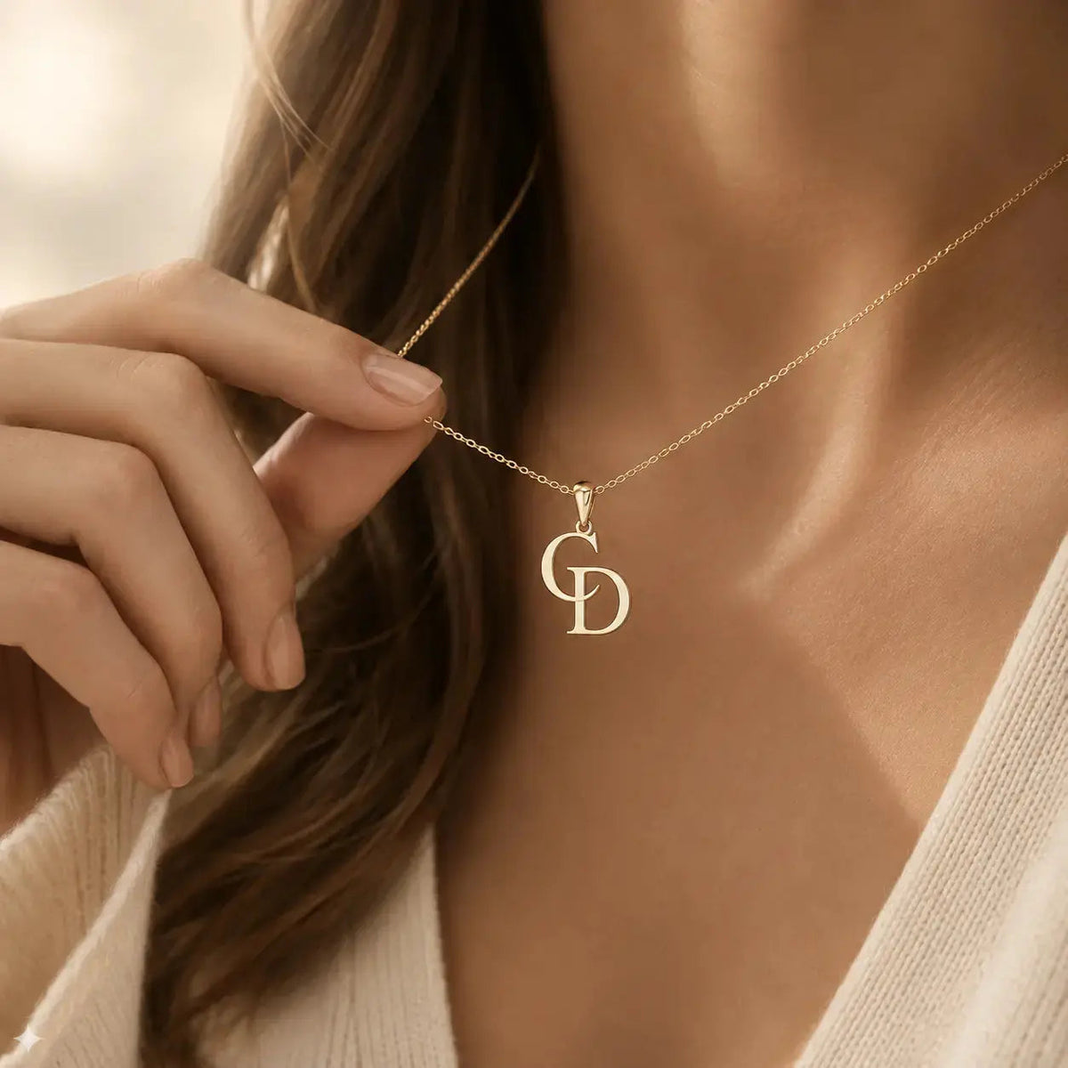 Personalized Intertwined Initials Necklace in 925 Sterling Silver 5