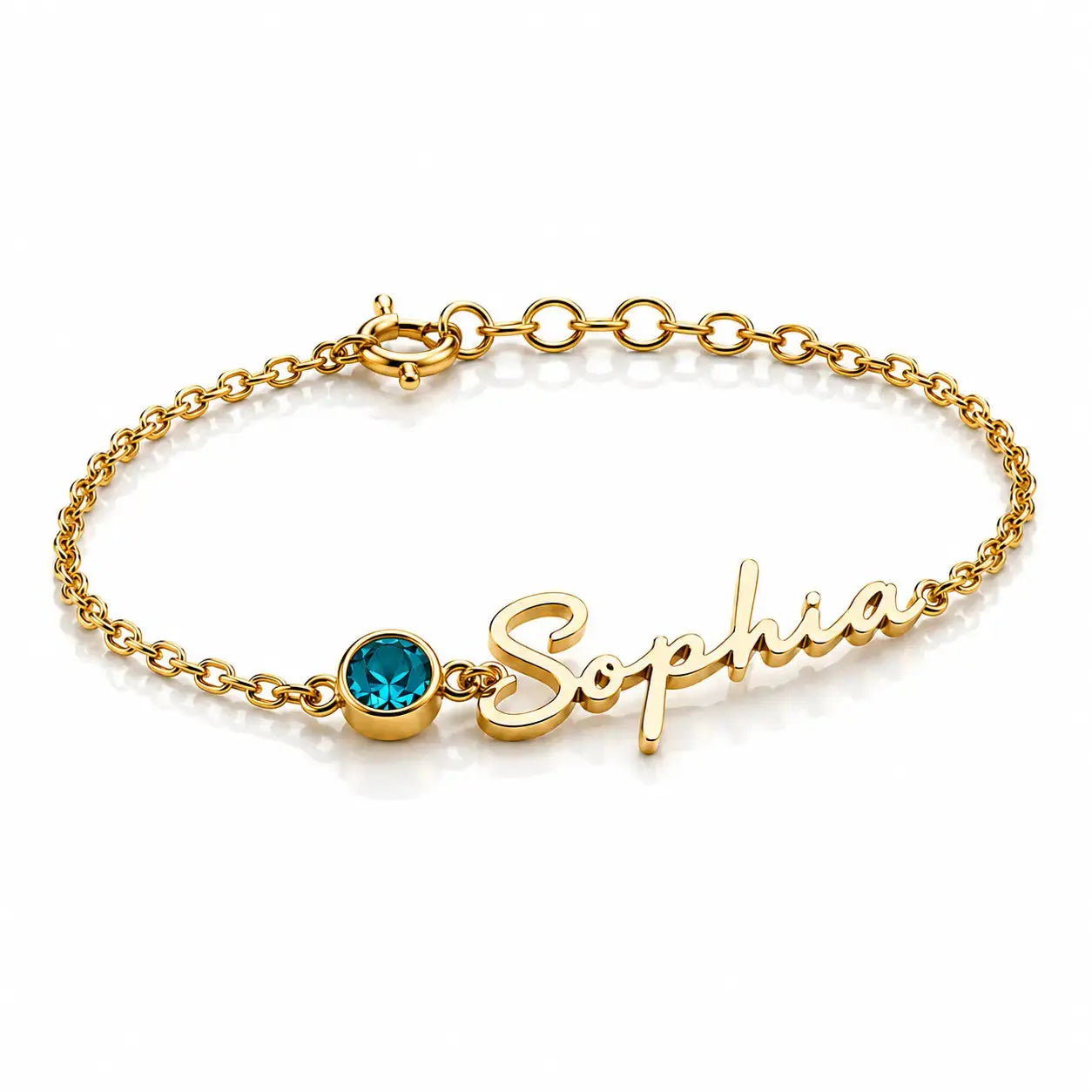 Personalized Name & Birthstone Bracelet - 925 Sterling Silver 2