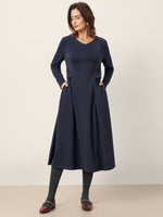 Pleated Waist Midi Dress BEATRICE 0