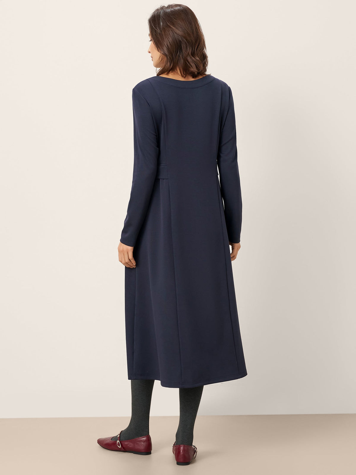 Pleated Waist Midi Dress BEATRICE 2