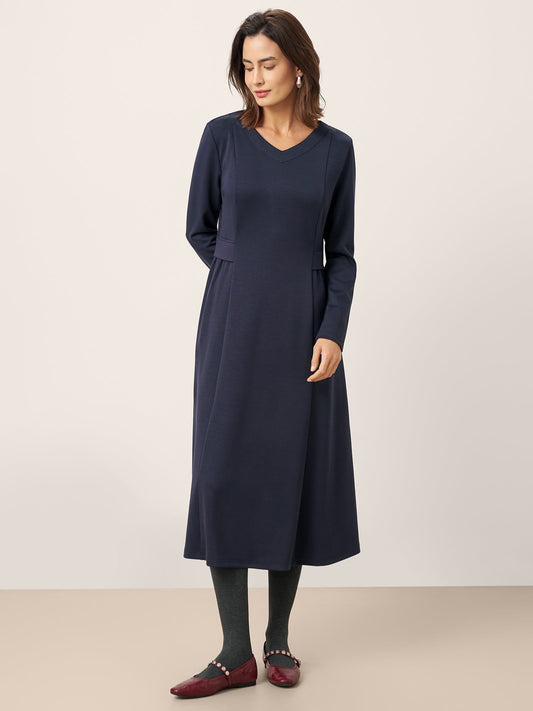 Pleated Waist Midi Dress BEATRICE 3