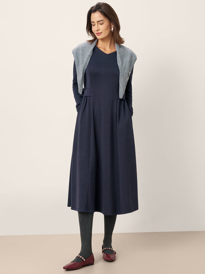 Pleated Waist Midi Dress BEATRICE 6