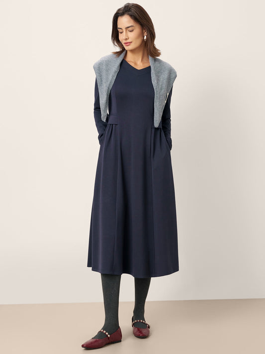 Pleated Waist Midi Dress BEATRICE 6