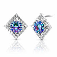Prisme Rainbow Moissanite Studs - 925 Sterling Silver 0
