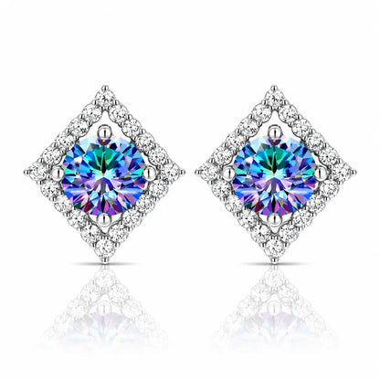 Prisme Rainbow Moissanite Studs - 925 Sterling Silver 3