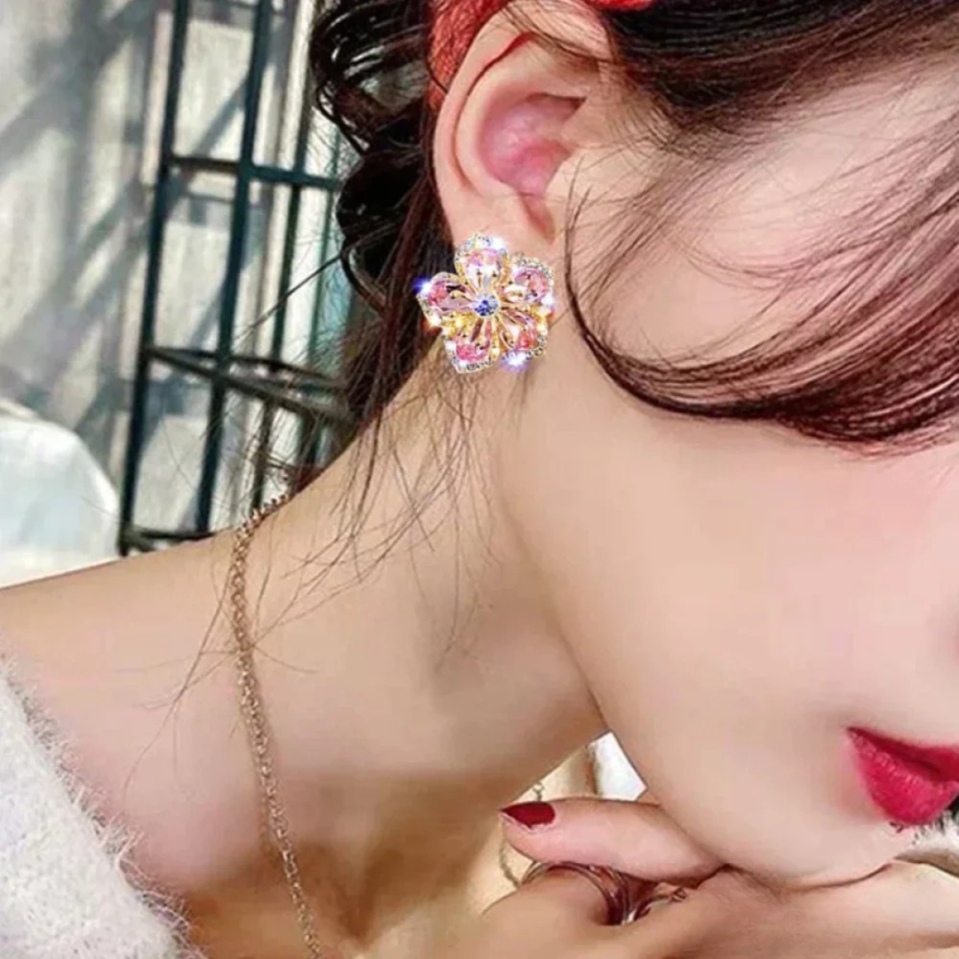 Radiant Silver Earrings Featuring Zirconia 2