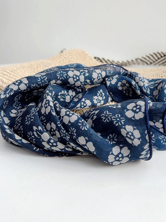 Ramie Vintage Print Handkerchief 7