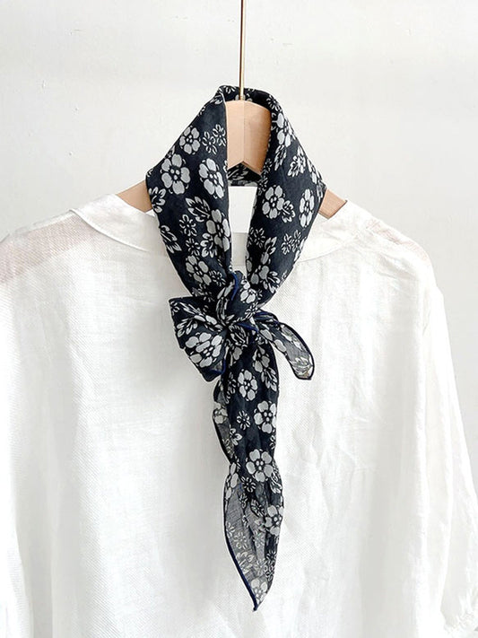 Ramie Vintage Print Handkerchief 8
