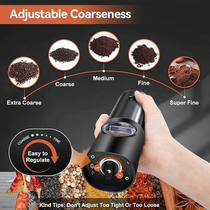Rechargeable Electric Salt and Pepper Mill Set 5