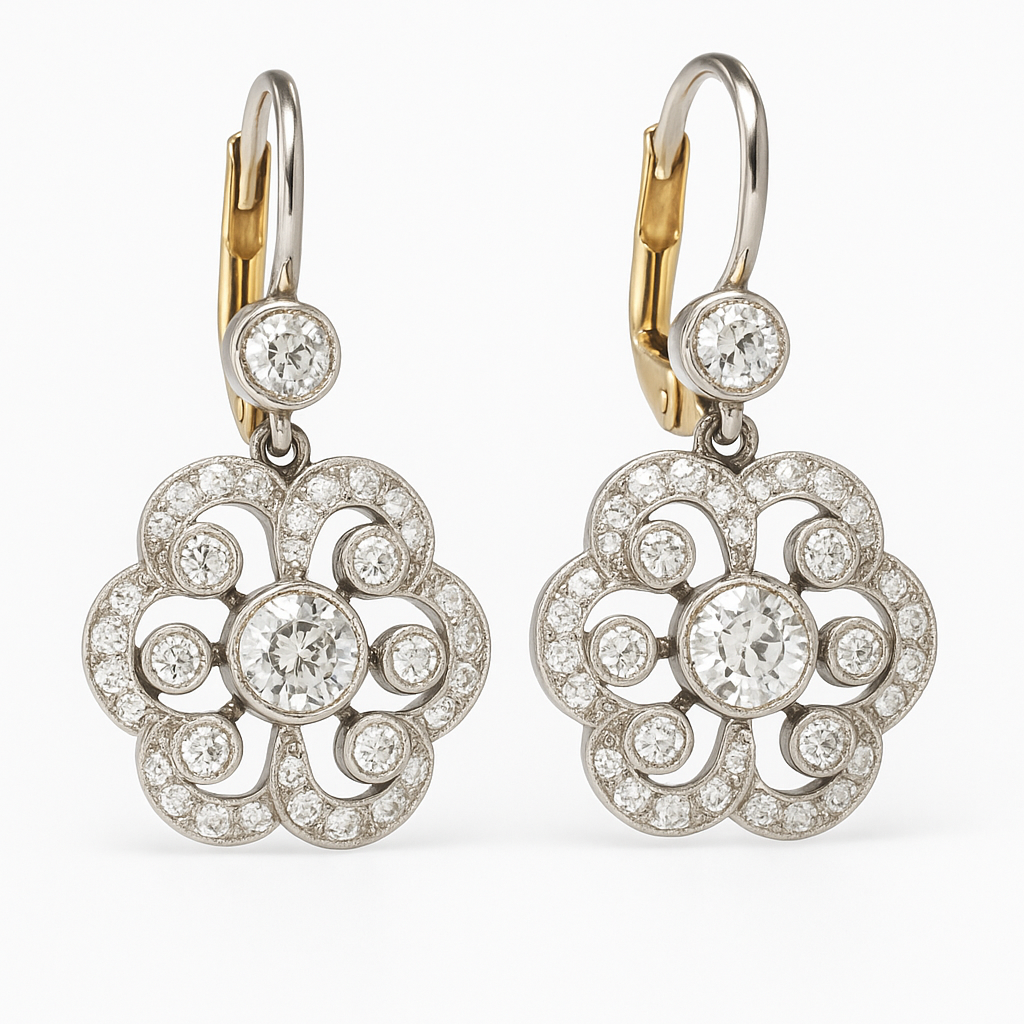 Retro Crystal Mandala Earrings 0