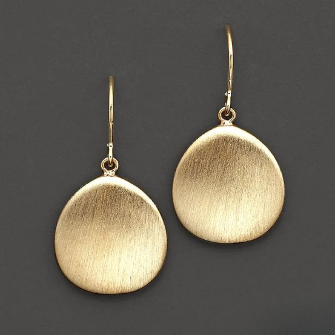 Retro Gold Record Earrings 0