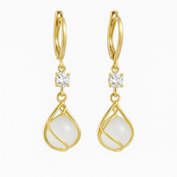 Retro Opal Drop Earrings 0